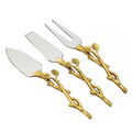 Golden Vine Collection Elegance 3 Piece Cheese Set